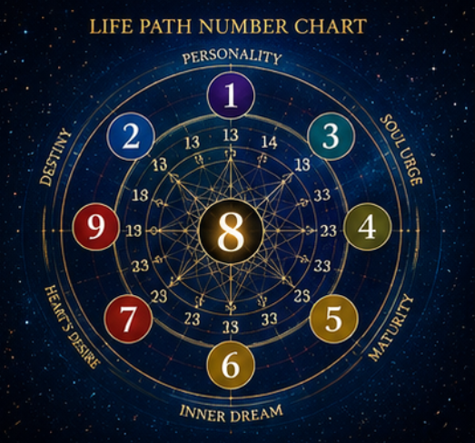 Numerology charts and journals